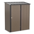 thumbnail image 1 of Outsunny Remise de Rangement Extérieure 5'x3' avec Porte Simple, Brun, 1 of 8