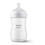 Philips Avent Bouteille de bébé en verre naturel avec une réponse naturelle 8oz Bouteille SCY913/01