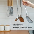 thumbnail image 4 of Maytalsory 1/2/3/5 Kitchen Hanger Self-adhesive Replacement Solid Color Punch-free 360 Degree Rotatable 6 Claw Detachable Mug Brush Rack Grey 1 Pc, 4 of 6