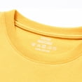 thumbnail image 3 of ZACPNCV T-Shirts à Manches Longues pour Filles, Col Rond pour Enfants, Hauts d'Automne et d'Hiver, T-Shirts Basiques, Jaune, 5-6 Ans, 3 of 8