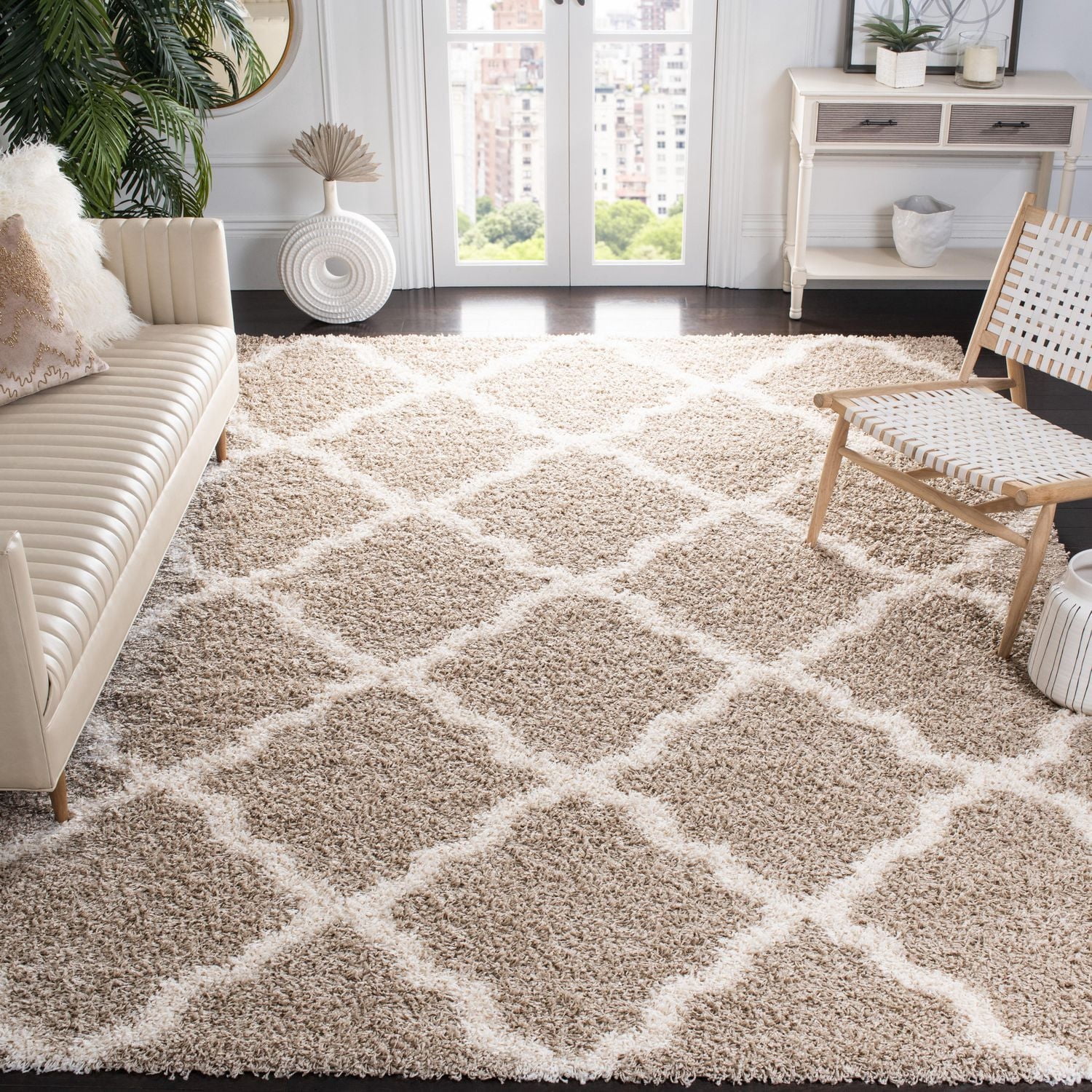 Safavieh Dallas Logan Tapis Géométrique Shag