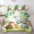 thumbnail image 1 of YST Ensemble Douillette 7 Pcs Animaux de Zoo Format Simple, Thème Faune Dessin Animé, Type Douillette et Housse de Couette en Polyester, Simple (1 Unité), 1 of 5