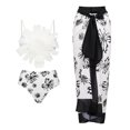 thumbnail image 2 of Maillot de Bain une Pièce pour Femmes avec Jupe de Plage, Paréo, Imprimé Floral Rétro, Ensemble Bikini Deux Pièces, 2 of 5