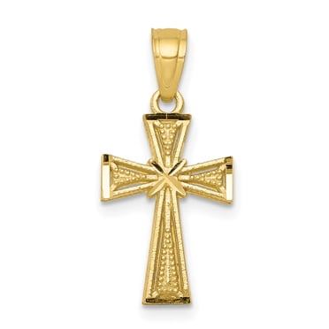 Pendentif Croix en Or Jaune 10 K