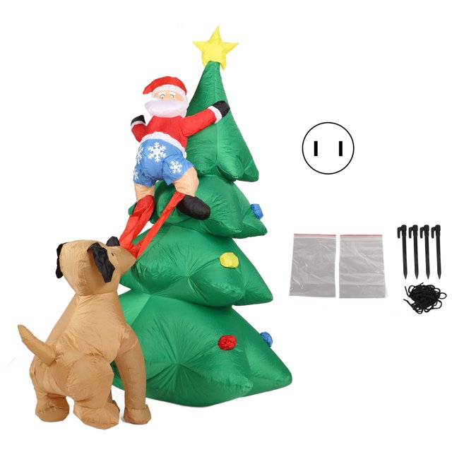 Arbre à Grimper Gonflable pour Vieil Homme, Arbre de Noël Gonflable Réutilisable pour Jardin