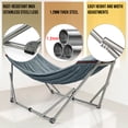 thumbnail image 4 of Tranquillo Support de Hamac Ajustable, Hamac et Support de Camping Pliables, Capacité de 650 Lb, Support de Hamac Double de Luxe pour 2 Personnes, Portable Partout, Assemblage Facile, Antidérapant et Silencieux, Gris, 4 of 8