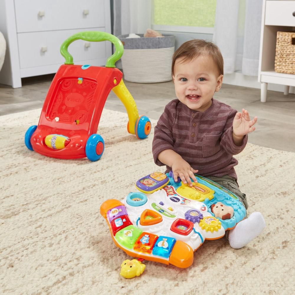VTech Super trotteur parlant , Rouge,  Jouet évolutif pour bébés et tout-petits - Version anglaise, 9-36 Mois