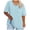 Light Blue, variant on Women's Plus Size V Neck T Shirts Summer Half Sleeve Tees Casual Loose Fit Cotton Tunic Tops