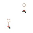 thumbnail image 2 of Baohd Pendentif Carte Drapeau Coloré - Se Démarquer de la Foule Charmant Collier Collier de Mode Cadeau Porte-Clés 2Set, 2 of 6