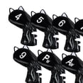 thumbnail image 4 of pitrice Golf Head Covers Mallet Putter Professionals Outdoor Training Equipment 9pcs Iron Black, 4 of 5