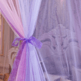 thumbnail image 4 of CHUANK Bed Canopy Mosquito Net - Princess Elegant Lace Round Sheer Mesh Bed Curtains - Princess Dome Bedding Net, 4 of 6