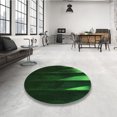 thumbnail image 4 of Ahgly Company Machine Washable Indoor Rectangle Transitional Green Area Rugs, 8' x 10', 4 of 7