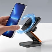 TopLLC Wireless Charger Multifunctional Foldable Smart Wireless Charging For Android And IOS. Mobile Phones Watches Earphones Three-in-one Magnetic 15W Wireless Fast Charger Wireless charging