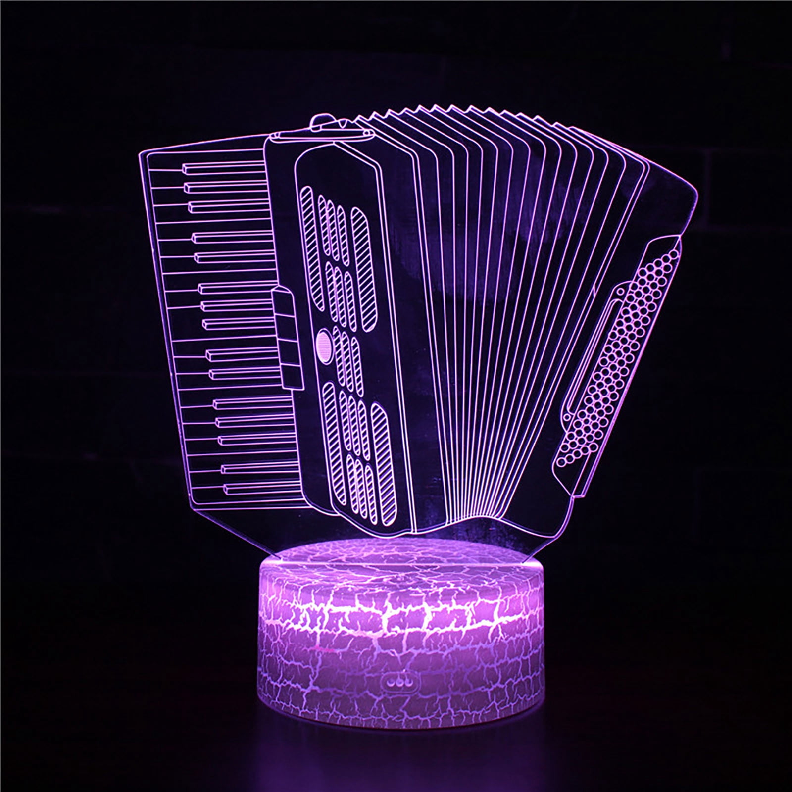 EGNMCR Veilleuses Instrument de Musique Veilleuse DEL Colorée Télécommande 16 Couleurs Lampe de Bureau Veilleuse