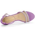 thumbnail image 4 of BLISSFUL STEP Women's Glitter Ankle Strap Stiletto Heel Sandals, 4 of 6