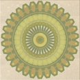 thumbnail image 1 of Ahgly Tapis d'Intérieur Lavable en Machine Carré Transitionnel Marron Or, 8 Pieds Carré, 1 of 7