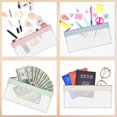 thumbnail image 2 of DEBGFS 8 Pcs Clear Cash Envelopes  Plastic Money Bags Money Bags with Zipper for Cash  Money Protector for Bills Bill Pockets Bags Cash Bags with Zipper Money Envelopes 4 Colors,4pcs, 2 of 7