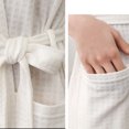 thumbnail image 4 of LSLJS Unisex Breathable Color Bathrobe Splicing Home Clothes Robe Coat, Robes Gifts for Women, 4 of 4