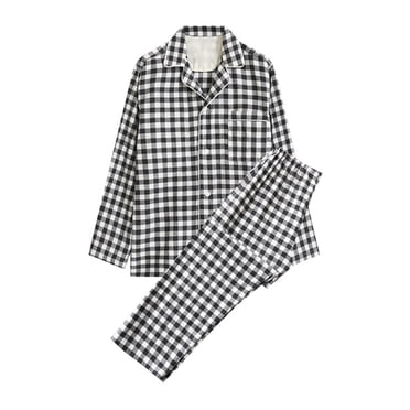 LSLJS Men's Pajama Sets Casual Homewear Long-Sleeve Tops Trousers Turndown Collar Night Pajamas Suits Lounge Set, Mens Sleepwear Gifts for Men