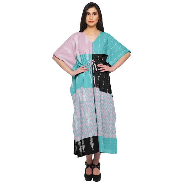 Moomaya Kaftan de Plage, Paréo de Bikini, Robe Longue Maxi Caftan pour Femmes