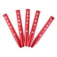 thumbnail image 1 of DYNWAVECA 5 X Piquets de Tente de Camping en Alliage d'Aluminium Rouge 31cm, 1 of 10