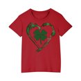 thumbnail image 1 of FAIWAD Hauts pour Enfants pour la Saint-Patrick Manches Courtes Col Rond Ample Confortable Chandail Garçons Filles T-Shirts Imprimés Mignons, 1 of 4