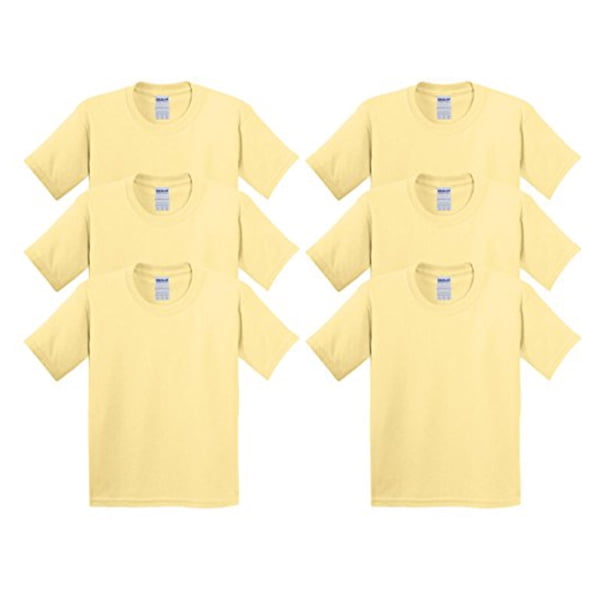 Gildan Men's Heavy Cotton T-Shirt - 5000 (Pack Of 6)