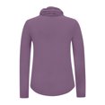 thumbnail image 4 of BiZtdJrK Womens Sun Protection Going Out Shirts with Face Mask Summer Breathable Long Sleeve Sunshirt Rash Guard Beach Tops Purple L Ropa de Verano Para Mujer, 4 of 7
