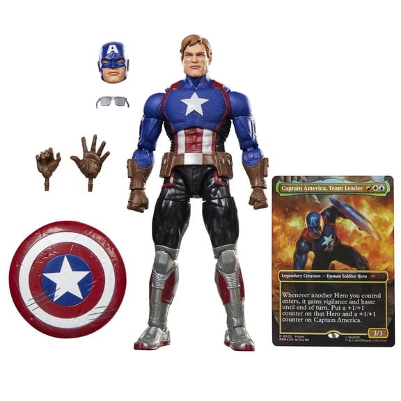 Marvel Legends Series Marvel Super Heroes Magic: The Gathering Captain America (Avengers: Twilight), Action Figure plus Exclusive Foil Trading Card