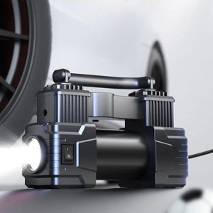 Rbaofujie Pointer with Light Models Car Inflatable Pump Portable High-Power Car Tire Pump 12v Multi-Function High-Pressure Tire Inflator Pump