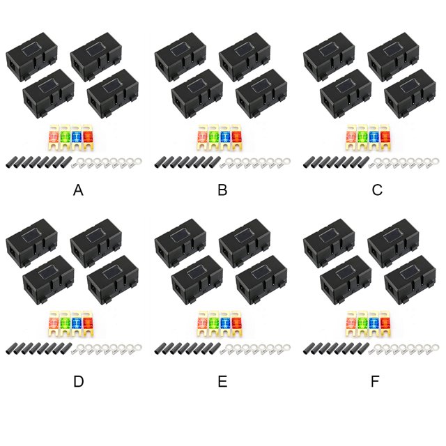Pack of 4 Car Fuse Holder Universal Auto Vehicle Truck Caravans RVs Flame Retardant Circuit Protection Fuses Replacement Parts 150A