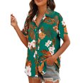 thumbnail image 2 of Innerwin Chemises à Manches Courtes Blouse pour Femmes Col à Revers Élégant Hauts Figure 4 L, 2 of 7