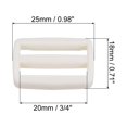 thumbnail image 2 of Unique Bargains White Tri-Glide Slide Buckles Webbing Strap Fastener (100 Pack), 2 of 5