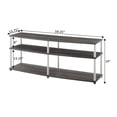 thumbnail image 3 of Convenience Concepts Designs2Go 3 Tier 60" TV Stand, Weathered Gray, 3 of 5