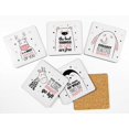 thumbnail image 2 of Inkdotpot Ensemble de 6 sous-Verres Faciles à Nettoyer 4 Pouces Carrés-Réutilisables - Citations, 2 of 8