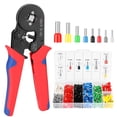 thumbnail image 1 of Graflsoa High-Strength Steel Ferrule Crimper with 1200pcs Terminal Assortment and Storage Box, Manual Tool for Precise Crimping, Red & Blue Options Available, 1 of 6