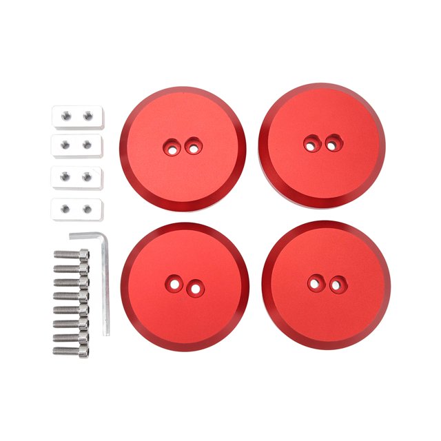 4pcs Jack Pad Adapter Aluminum Floor Jack Pad Replacement For Chevy Corvette C5 C6 C7 C8 Red