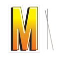 thumbnail image 1 of Beistle 53857-M Plastic M Yard Sign - Pack of 3, 1 of 6