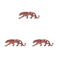 thumbnail image 4 of Transemion Resin Animal Shape Sculpture Glossy Decorative Home Decor Ornament Red 3Set, 4 of 6