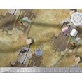 thumbnail image 3 of Soimoi Velvet Fabric Flower Vase,Cat & Girl Human Figure Decor Fabric Printed Yard 58 Inch Wide, 3 of 3