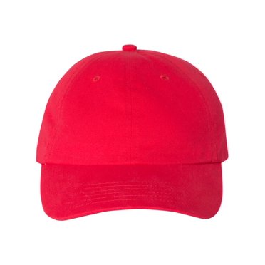 Brushed Twill Cap, Adjustable, Red
