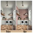 thumbnail image 2 of S4Sassy Peel and Stick Wall Covering, Geometric Stitch Print Removable Textured Vinyl Wall Wrap- Modern Mural, Brown Instant Wallpaper for Bedroom, Bathroom, Laundry Room, Closet Interior -25"x240", 2 of 8