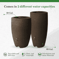 thumbnail image 3 of Algreen Athena 80 gal Rain Water Collection Drum Barrel, Brown (2 Pack), 3 of 9