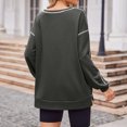 thumbnail image 4 of Penkiiy Chandails en Molleton Oversize pour Femmes Manches Longues Col Rond Chandail Tops Automne Hiver 2024 Tendance Fermeture à Glissière Latéral Sortie Chandails à Capuchon L Gris Foncé, 4 of 7