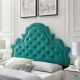 thumbnail image 1 of Modway Diana Tête de Lit en Velours Performance Capitonnée Full/Queen en Turquoise, 1 of 11