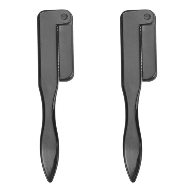 2 Pcs Peignes Pliants pour Cils en Acier Inoxydable Peignes à Sourcils Brosses à Sourcils