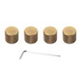 thumbnail image 3 of 4Pcs Guitar Knob Metal Volume Tone Control Dome Flat Top Barrel Knob Musical Instrument Accessory Set with Wrench GD139D Bronze, 3 of 14