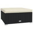 thumbnail image 5 of vidaXL 9 Piece Garden Lounge Set with Cushions Black Poly Rattan, 5 of 5