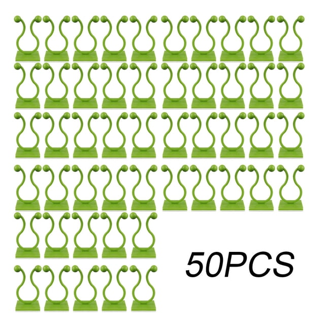 50 Pcs Fixateur d'Aneth Vert pour Ligne Murale, Autocollant Fixateur Sans Traces