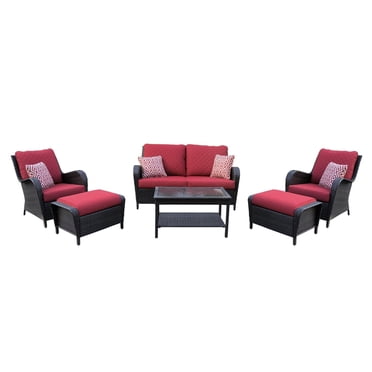 Jordan 6-Piece Conversation Set in Red